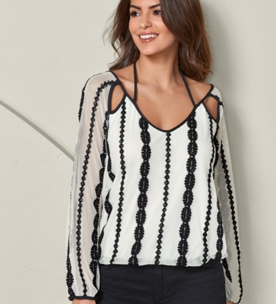 Venus Sheer with Embroidery Top